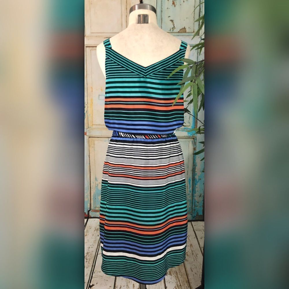 Merona Multicolored Striped Tie Waist Dress - Picture 8 of 8